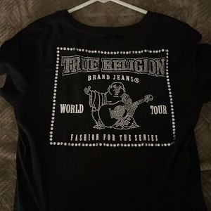 Black True Religion crystal tee